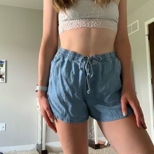 FAKE DENIM SOFT SHORTS